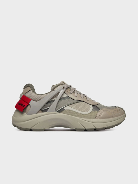HUGO - Men's Heel Spoiler Trainers With Faux Suede Accents