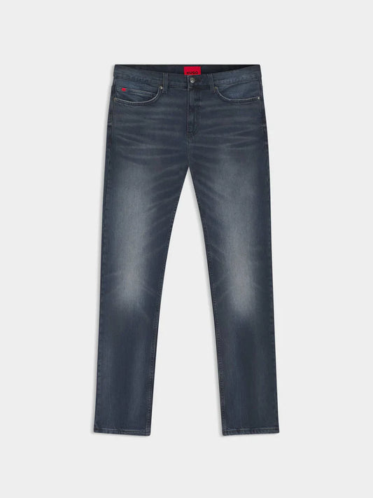 HUGO - Men's Slim Fit Mid-Rise Light Fade Stretchable Jeans
