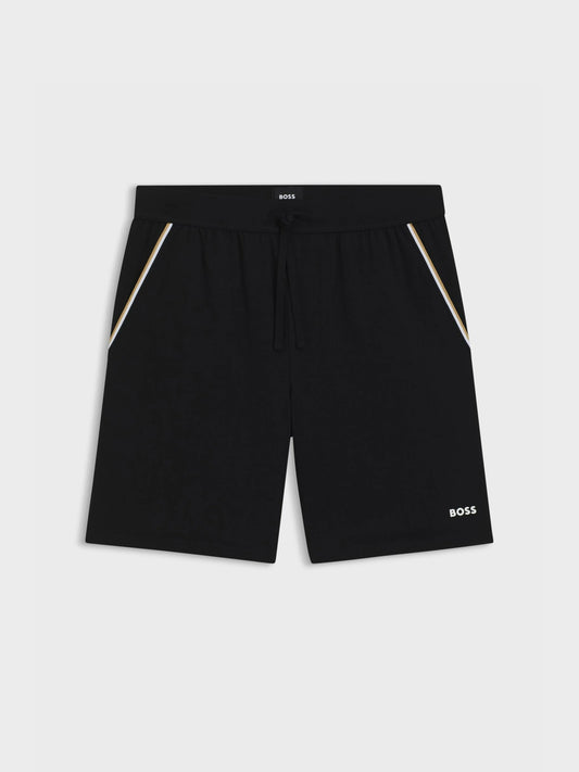 BOSS - Men's Stretch-Cotton Loungwear Pyjama Shorts With Signature-Stripe Tape