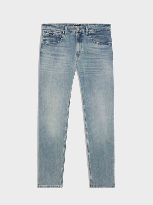 BOSS - Men's Maine Regular- Fit Jeans In Blue Comfort-Stretch Denim