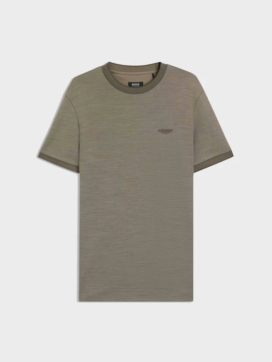 BOSS - Men's Boss X Aston Martin T-Shirt In Wool-Cotton Jacquard